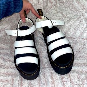 Dr Marten White Platform Sandals size 8